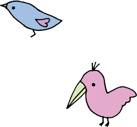 鳥たちのイラスト