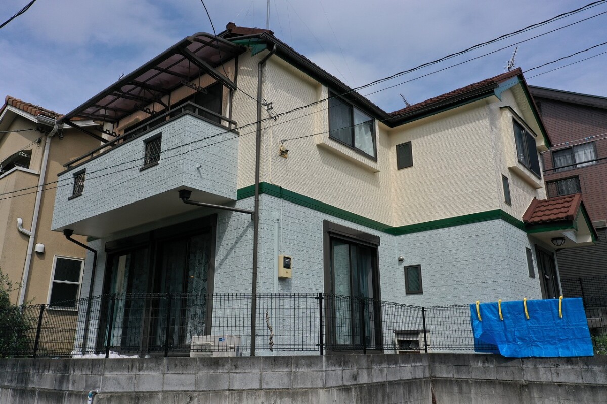 外壁シリコン塗装工事　　横浜市