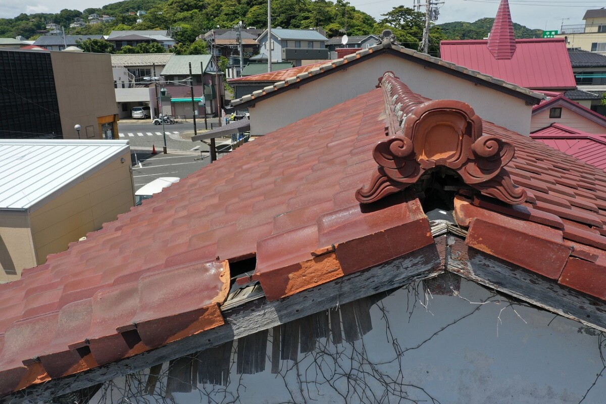 瓦補修（和瓦・平瓦）工事　【大磯町】