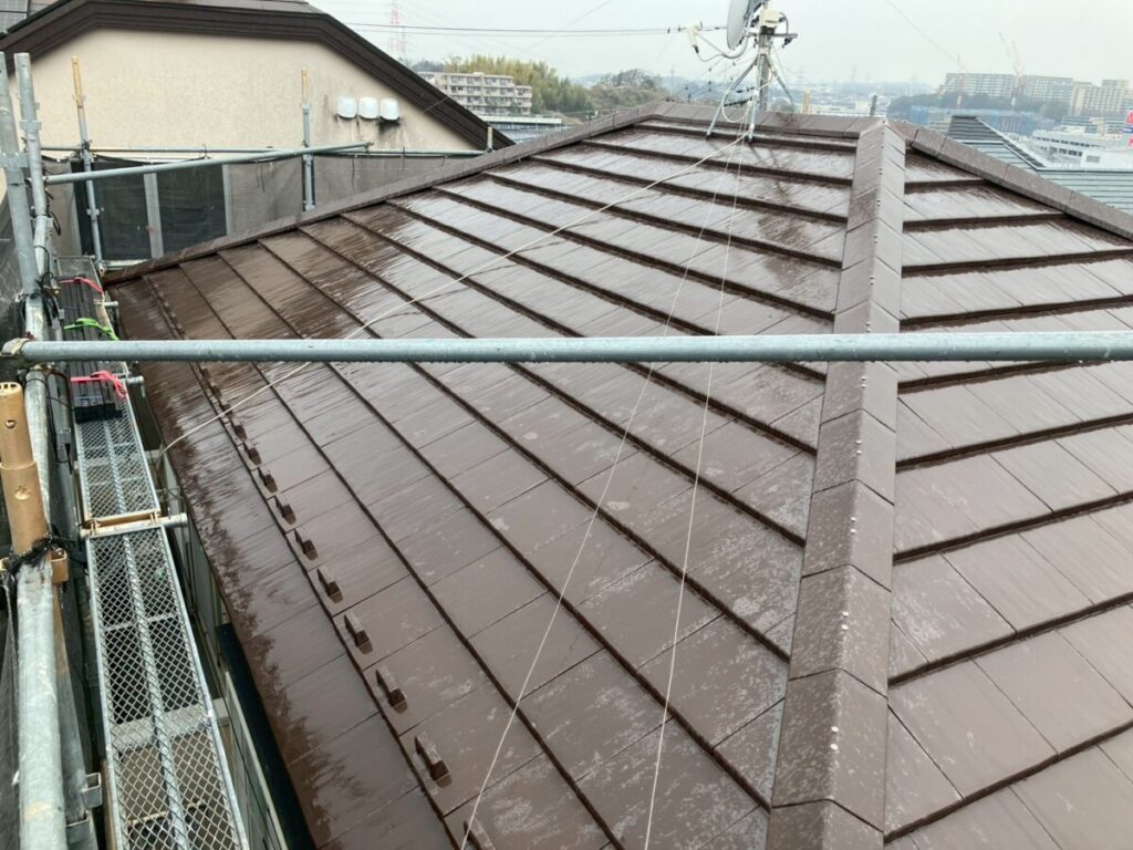 平板瓦屋根の 写真